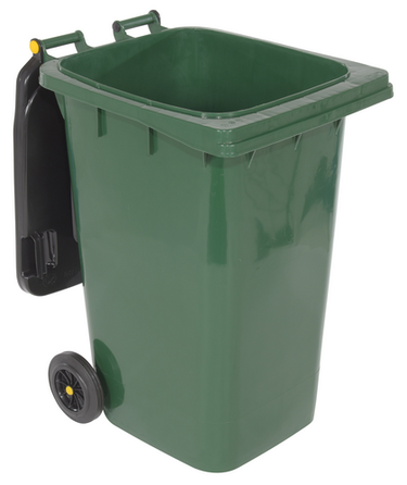 High Density Polyethylene 64 Gallon Trash Can Green